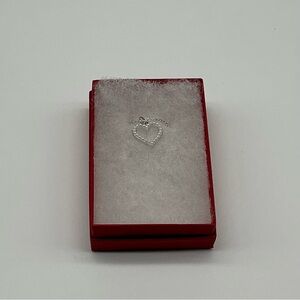 *NEW* Elegant Silver Pearl Heart Pendant Necklace